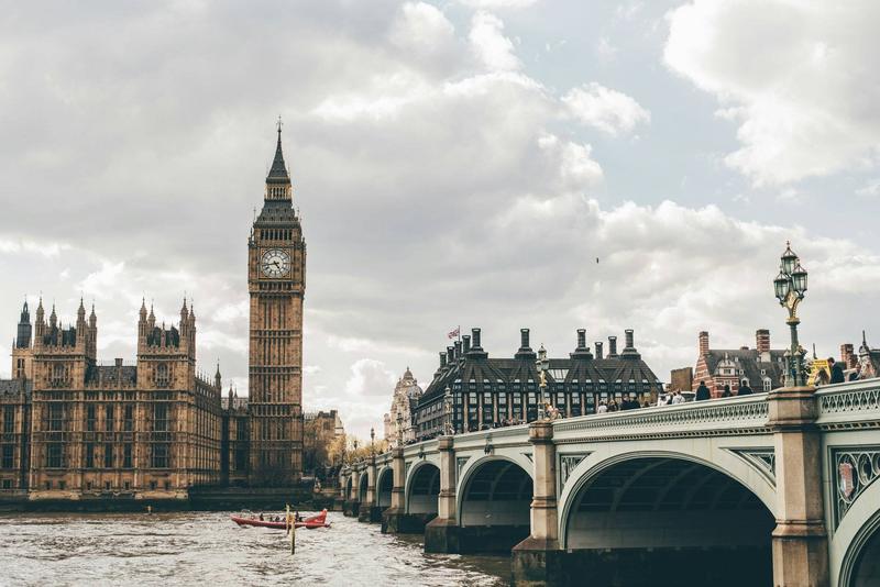 Big Ben and Westminster Bridge in London
